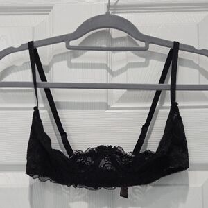 Dreamgirl Black Lace Half Cup Bra